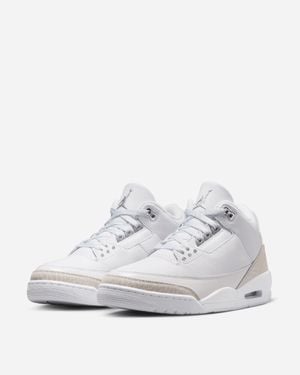 Nike Air Jordan 3 Retro Sneakers / Silver - White