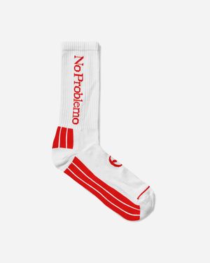 No Problemo Logo Socks - White