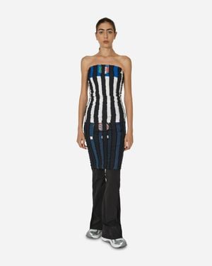 PROTOTYPES Cut Up Football Tube Dress - Blue