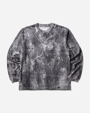 ROA Wrangler Washed Pattern Jersey Longsleeve T-shirt Owl Dark Camo - Grey