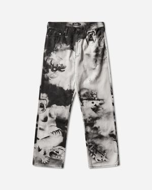 X-Large Men S Meditation All Over Print Trousers - Grey