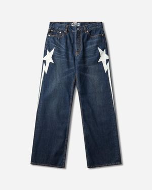 A Bathing Ape S Sta Selvedge Denim Trousers - Blue
