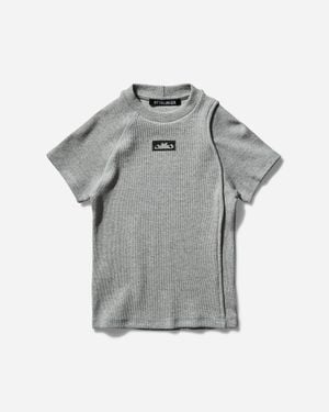OTTOLINGER S Decontructed Rib T-Shirt Melange - Gray