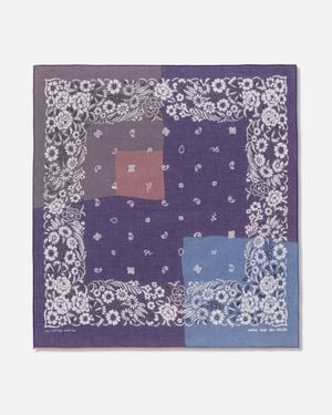 Kapital Fastcolor Selvedge Bandana (garden Patchwork) - Purple