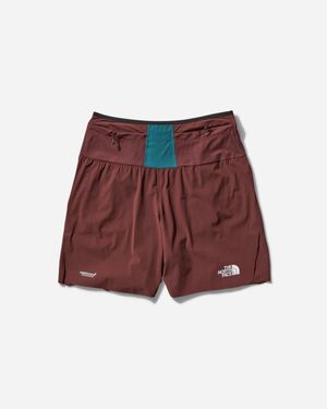 The North Face Men S Undercover Soukuu Trail Run Utility Shorts Bitter Chocolate / Atlantic Deep Blue - Red