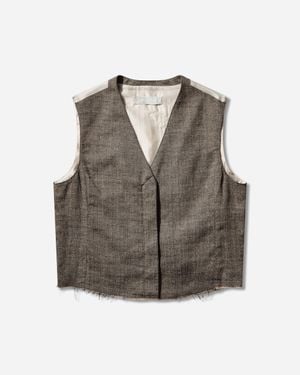 Our Legacy S Base Waistcoat Deep Husk - Gray