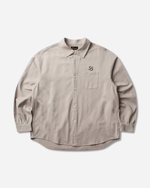 Visvim Men S Palmer Longsleeve Shirt Ivory - Natural