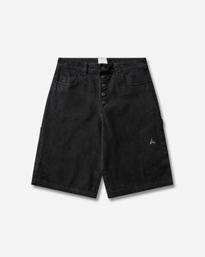 ROA Men S Ash Canvas Shorts Washed - Black