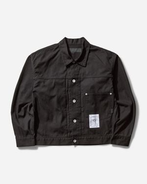 Neighborhood Checker Down Jacket in Black for Men | Lyst