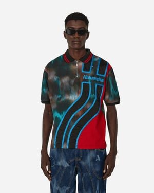 Ahluwalia Sahara Short Sleeve Polo - Blue