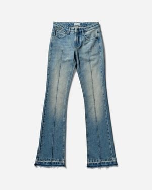 Guess S Flare Denim Pants Used Wash - Blue