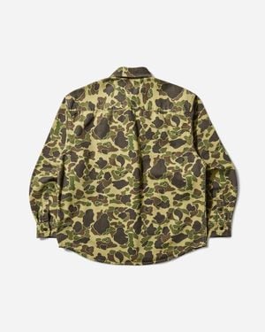 Carhartt Men S Duck Longsleeve Shirt Green (stone Washed)