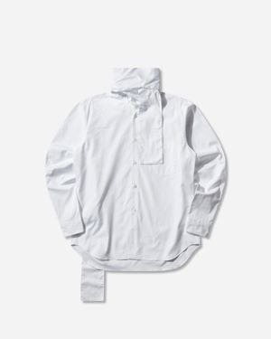 Comme des Garçons Men S Scarf Longsleeve Shirt - White