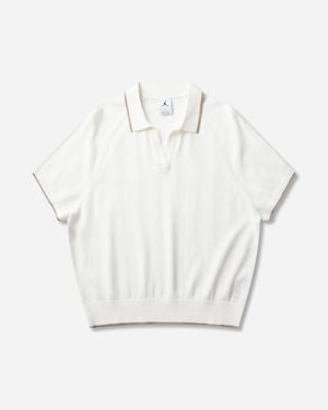 Nike Sport Golf Knit Polo Shirt Sail Khaki - White