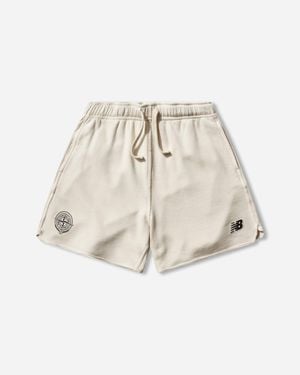 Stone Island Men S New Balance Bermuda Shorts Ivory - Natural