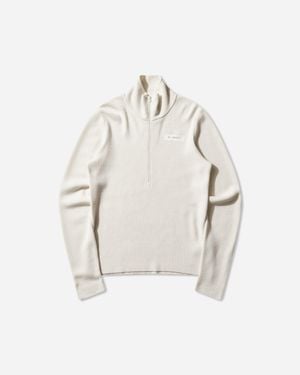 MM6 by Maison Margiela Men S Half-zip Knit Top Off - White