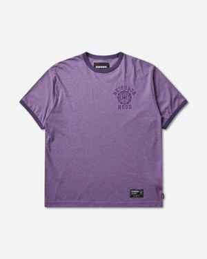 Neighborhood S Heather Fabric T-Shirt - Purple