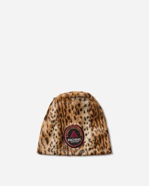 Martine Rose Tall Bucket Hat Brown Cheetah - Natural