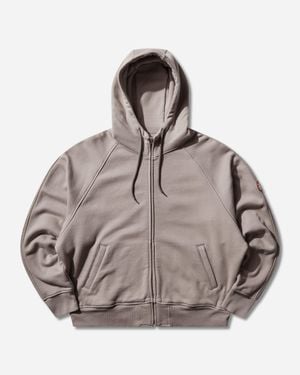 Cav Empt Men S Solid Big Heavy Zip Hoodie - Gray