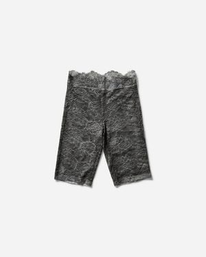 Guess Women S Lace Biker Shorts Washed Out - Gray