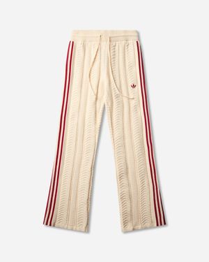 adidas Women S Sst Wide Leg Track Pants Warm Vanilla / Team Victory Red - Natural