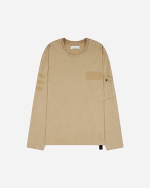 Oamc Peacemaker Men S Pocket Longsleeve T-shirt Military - Natural