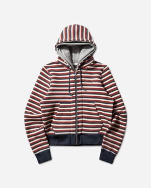 AFB Double Laye Zip Up Hoodie - Red