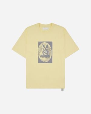 Oamc Peacemaker Men S Dynamo Print Loose Fit T-shirt Light - Yellow