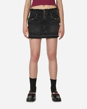 Guess Western Denim Skirt Used Wash - Black