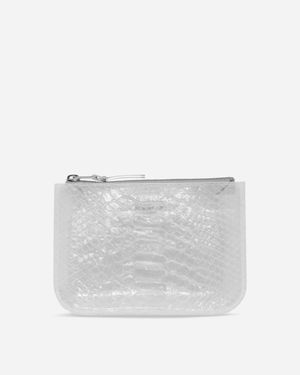 Comme des Garçons Transparent Snake Zip Pouch Clear - White