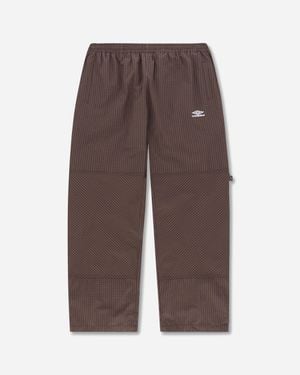 Umbro S Mini Check Double Knee Trousers - Brown
