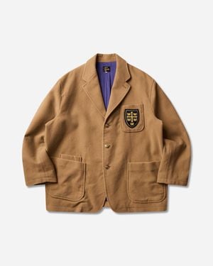 Needles S Wool Moleskin Easy Blazer Camel - Brown