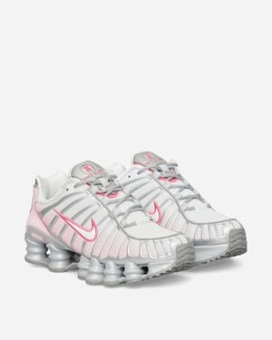 Nike Women S Shox Tl Trainers Metallic Platinum / Pink Foam - White