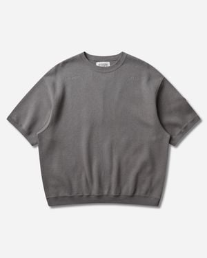 Cav Empt Dbl Knit Shortsleeve Crewneck Sweatshirt Khaki - Gray
