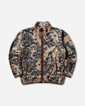 Kapital S Damask Fleece Zip Jacket - Grey