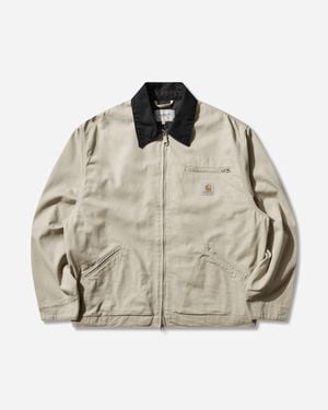 Carhartt S Og Detroit Jacket Barchan (Rinsed) - Natural