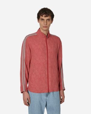 Amomento High Neck Zip-Up Jacket - Red