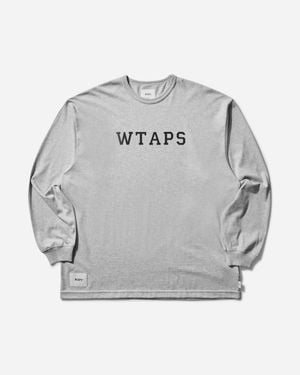 WTAPS Men S Academy Longsleeve T-shirt Ash Grey