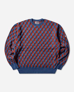 Cav Empt S Rectangular Block Knit Sweater - Blue