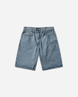 Vans S Check-5 Baggy Denim Shorts Stonewash - Blue