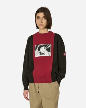 Cav Empt Panelled Two Tone Crewneck Sweatshirt - Red