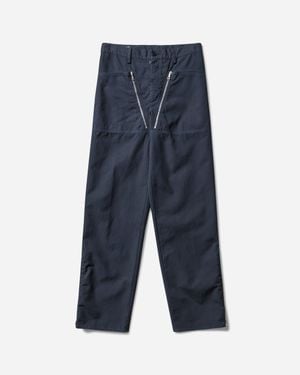 Dries Van Noten Men S Overdyed Zip Pants Navy - Blue