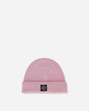 Stone Island Light Rws Geelong Wool Beanie - Pink