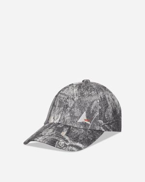 ROA Wrangler Washed Pattern Denim 6 Panel Cap Owl Dark Camo - Gray