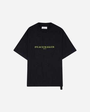 Oamc Peacemaker Stencil Print Oversized Fit T-Shirt - Black