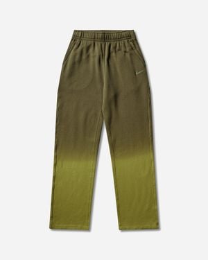 Nike S Nocta Open Hem Fleece Pants Moss Medium - Green
