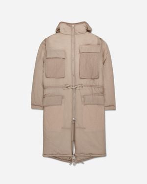 Oamc Peacemaker S Padded M65 Parka Lilac - Natural