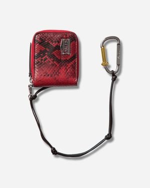 Aries Snake Print Leather Bobby Wallet - White