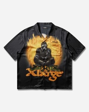 X-Large Men S Camp Shirt - Black