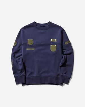AFB Patched Sweatshirt Navy - Blue